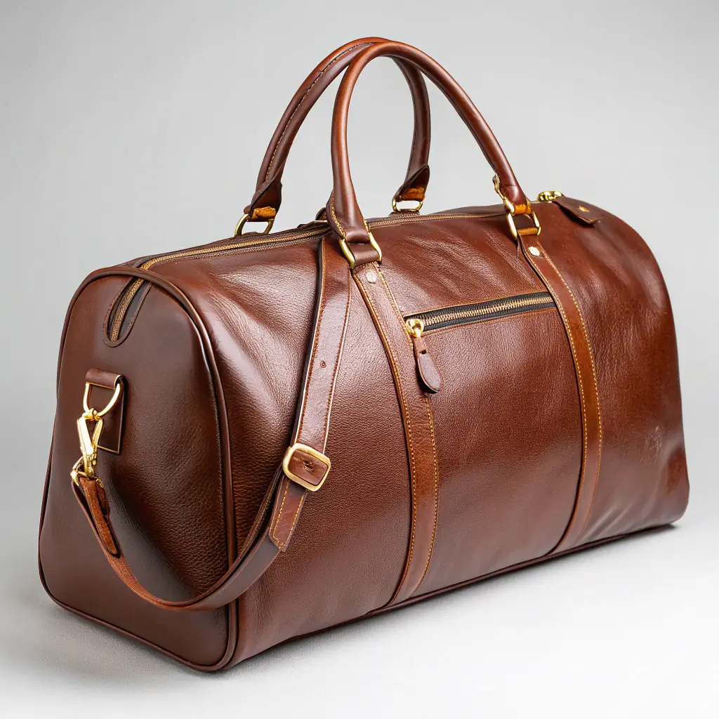 Classic Leather Duffel Bag