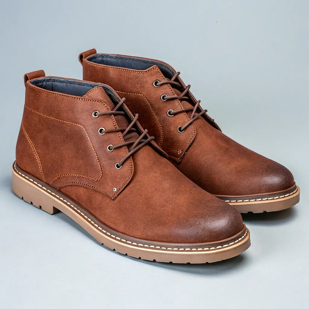 Brown Leather Chukka Boots
