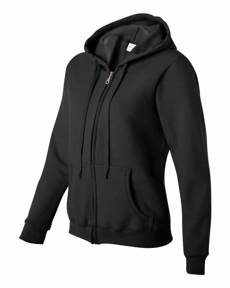 Womens Gildan Full Zip Up Hoodie W White Tiger Blue Eyes Design FREE SHIP - Image 2