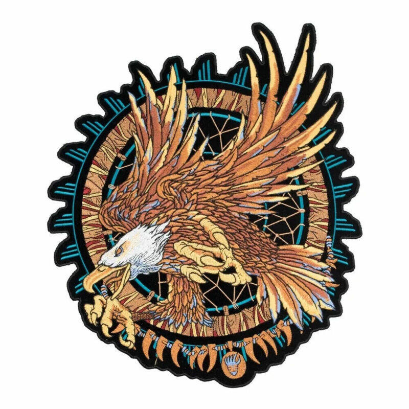 Turquoise Dream Catcher & Bald Eagle Patch Native SMALL FREE SHIP