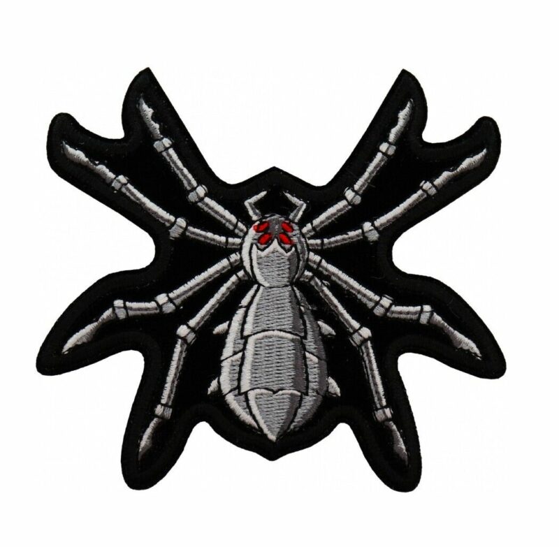 Small Mechanical Spider Embroidered Patch Free Shipping Inside USA