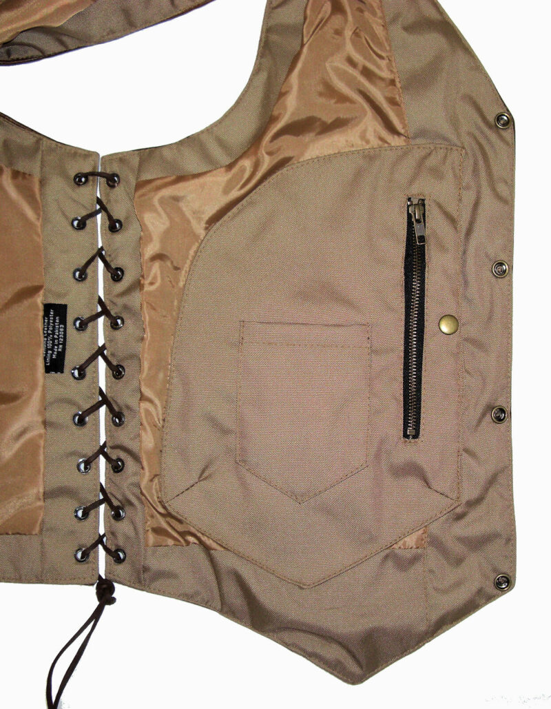New mens 10 Pockets Concealed Carry Retro Brown Buffalo Hide Leather Vest - Image 4