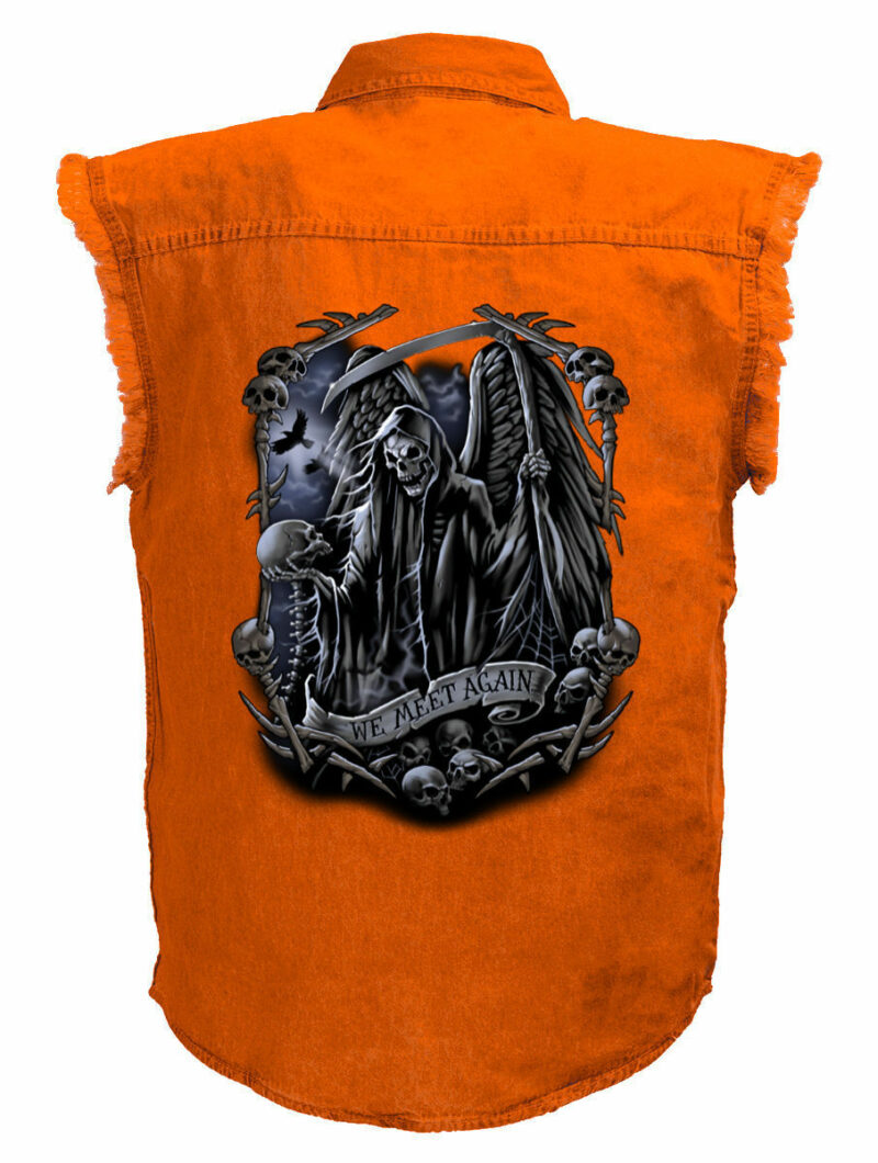 Skulls And Scythes We Meet Again Motorcycle Shirt