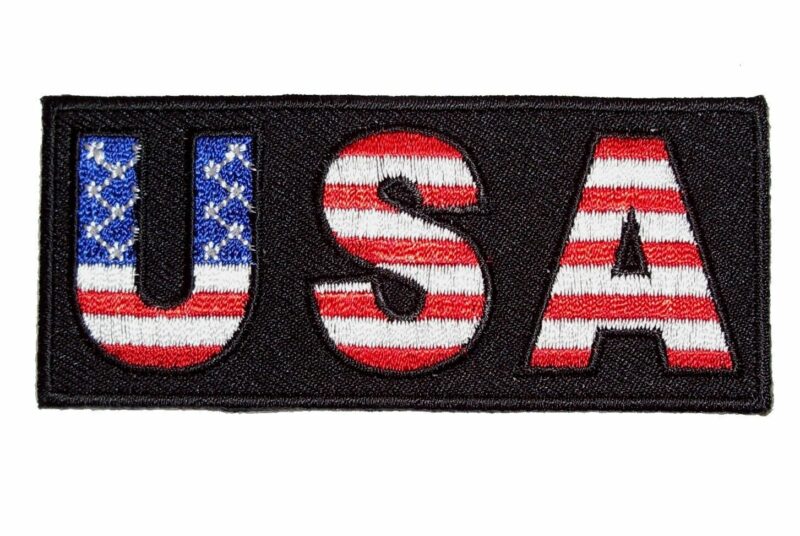 Patriotic American Flag Shapes Set Of 4 Embroidered Patches Set 4 - Image 4