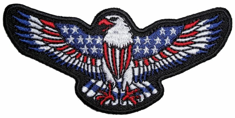 Patriotic American Flag Shapes Set Of 4 Embroidered Patches Set 4 - Image 5