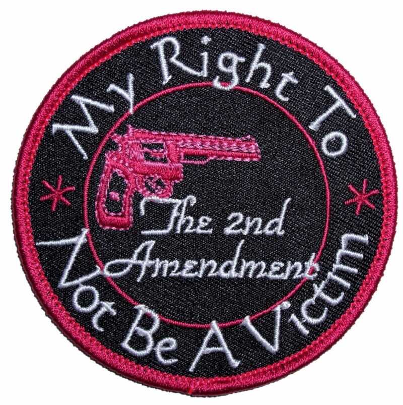 My Right To Not Be A Victim Ladies Embroidered Biker Patch FREE SHIP