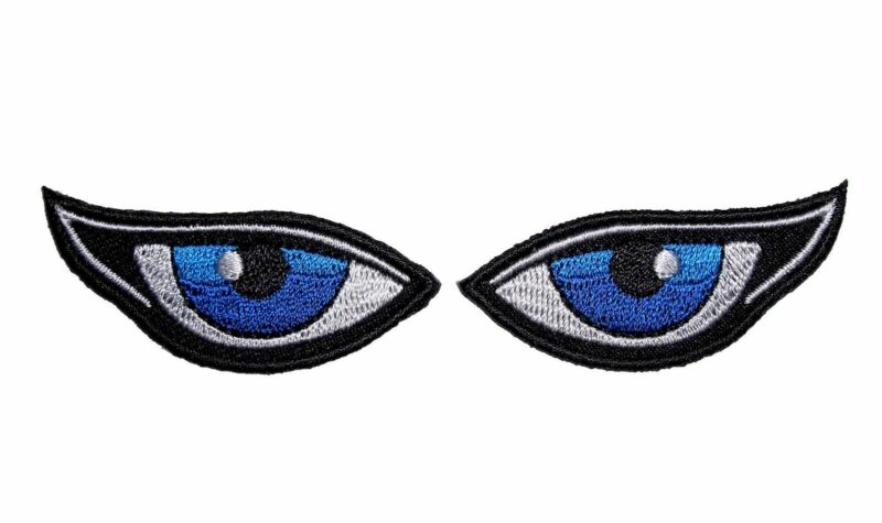 Sexy Pair of Blue Eyes Embroidered Biker Patch