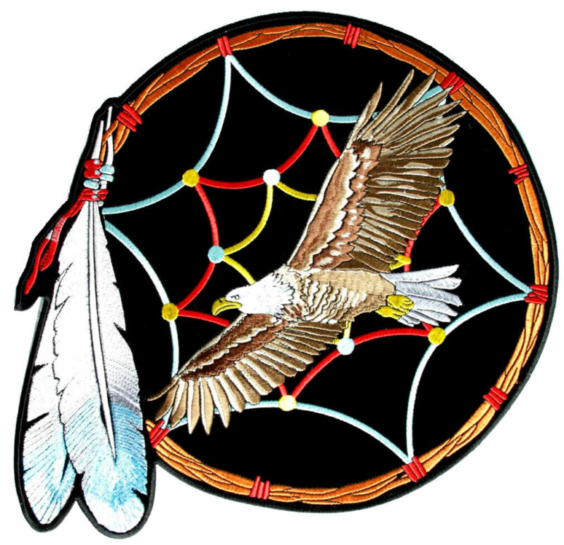 Eagle, Feathers Native Indian Dream Catcher Patch FREE SHIP