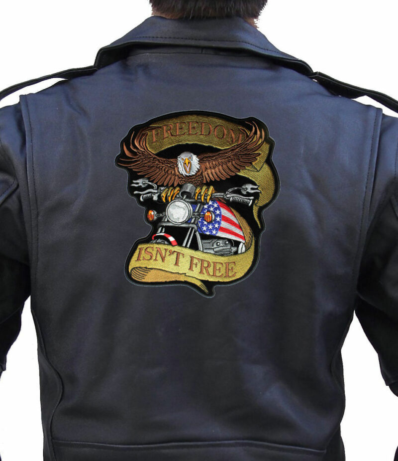 Patriotic Freedom Is Not Free Biker Patch FREE SHIP - Image 2