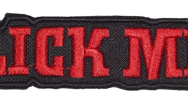 Red Lick Me Lettering Lady Rider Embroidered Biker Patch