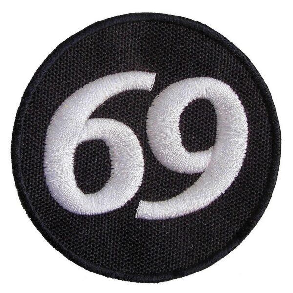 Number 69 Biker Patch