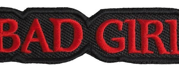 Red Lettering Bad Girl Embroidered Lady Biker Patch