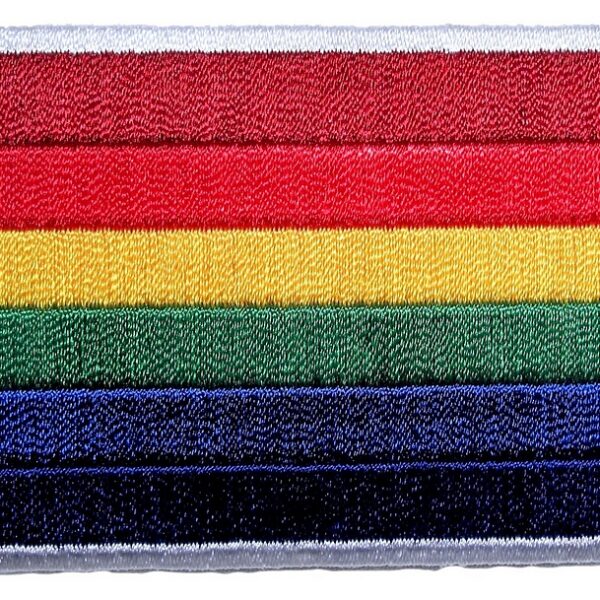 Rainbow Flag LGBT Gay Lesbian Embroidered Biker Patch Small
