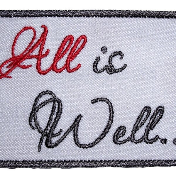 All Is Well Lady Rider Embroidered Biker Patch Small