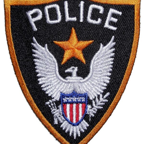 Police Badge Star Embroidered Biker Patch