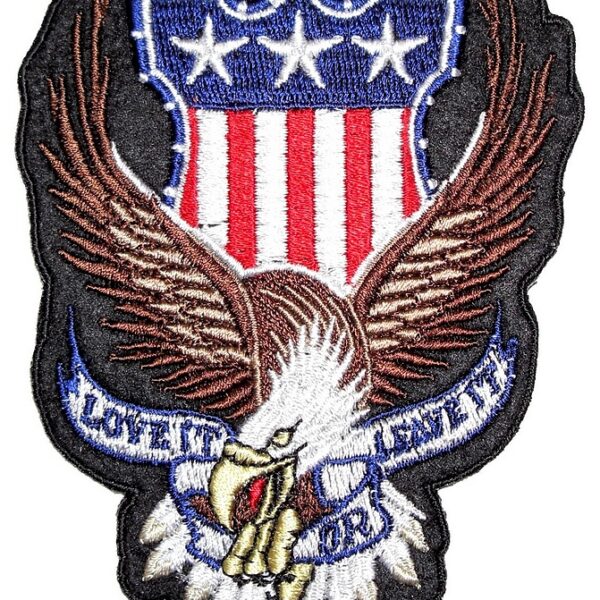 Love It Or Leave It American Eagle Embroidered Biker Patch