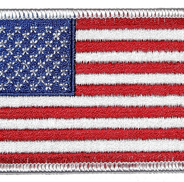 American Flag Patriotic Embroidered Biker Patch