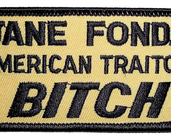 Jane Fonda American Traitor Bitch Embroidered Biker Patch