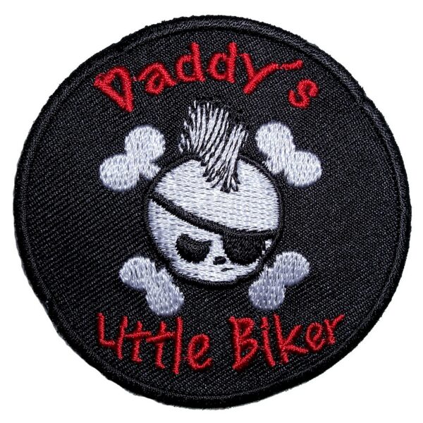 Daddys Little Biker Kids Embroidered Biker Patch