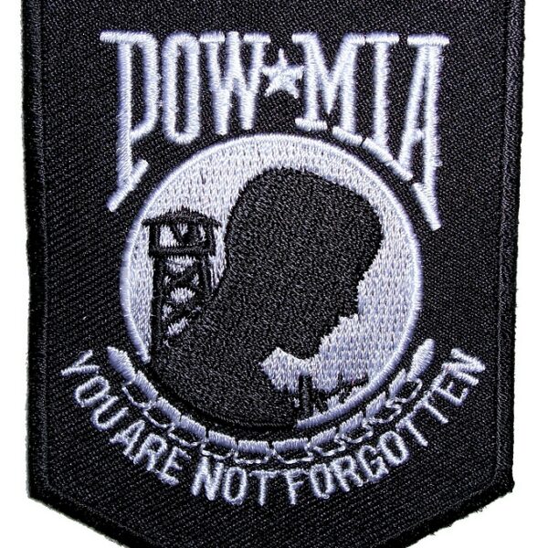 POW-MIA You Are Not Forgotten Shield Embroidered Biker Patch