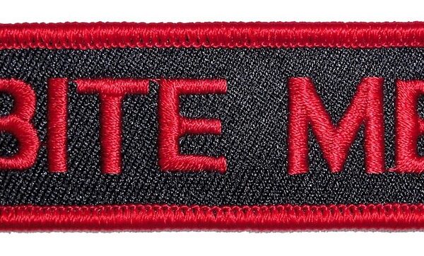 Lady Rider Bite Me Embroidered Biker Patch