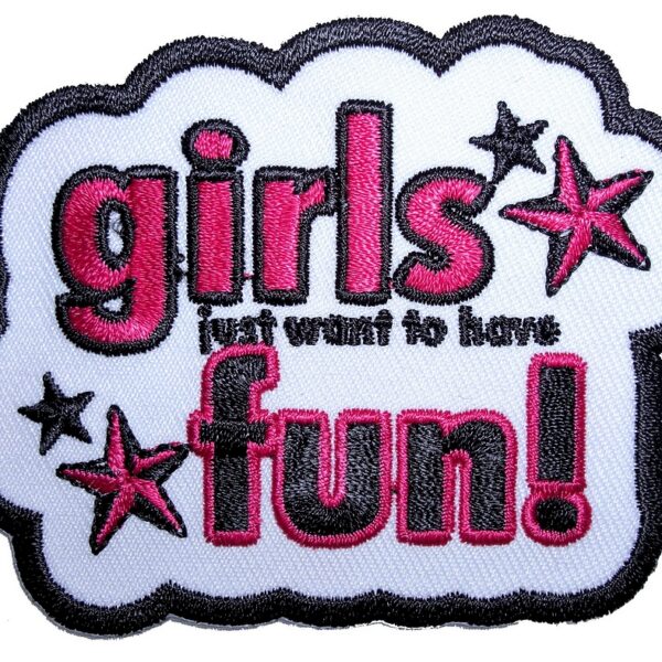 Girls Just Want To Have Fun Lady Rider Embroidered Patch