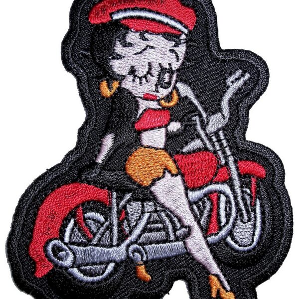 Betty Boop Motorcycle Biker Babe Embroidered Biker Patch