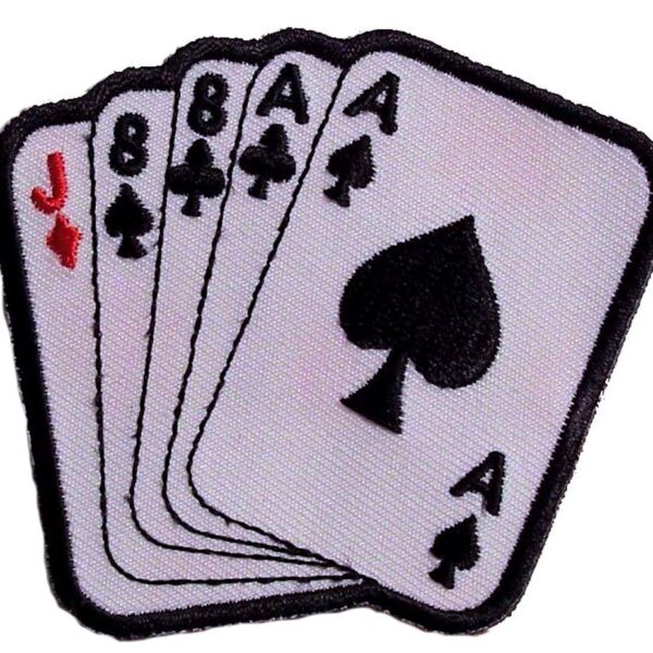 Aces And Eights Playing Cards Embroidered Biker Patch