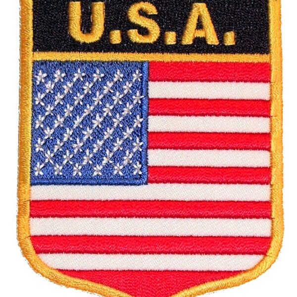 Patriotic USA American Flag Badge Embroidered Biker Patch