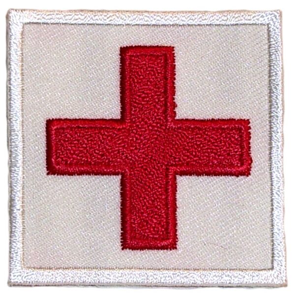 Red Cross Medical Embroidered Biker Patch