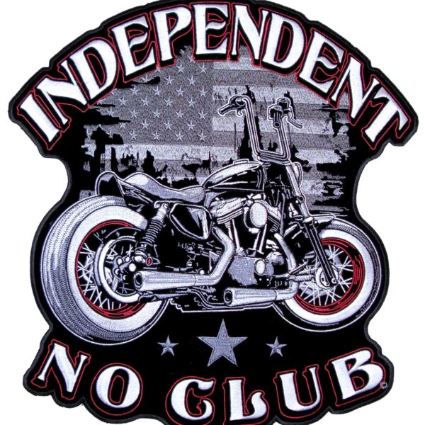Mens Independent No Club Motorcycle Patriotic Biker Patch
