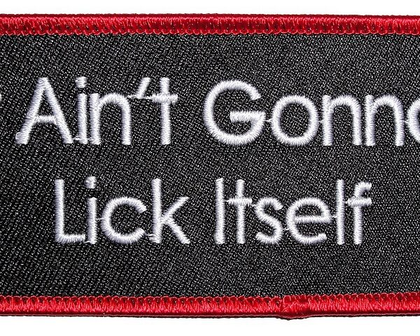 It Ain't Gonna Lick Itself Lady Biker Embroidered Biker Patch