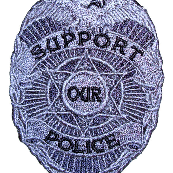 Support Our Police Badge Embroidered Biker Patch