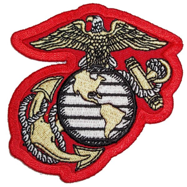 Patriotic US Marine Corps Logo Biker Patch