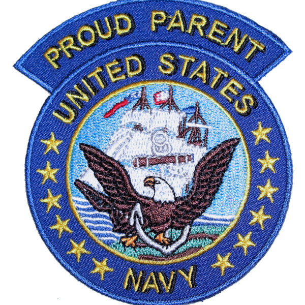 Patriotic United States Navy Proud Parent Biker Patch