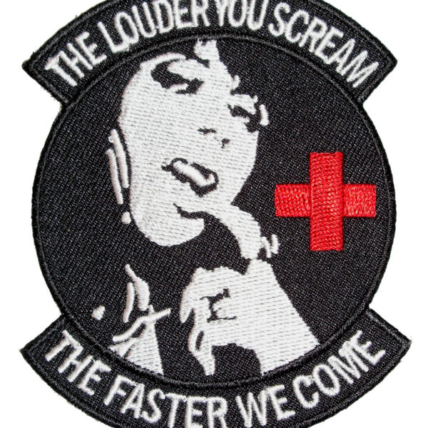 The Louder You Scream Naughty Nurse Biker Patch