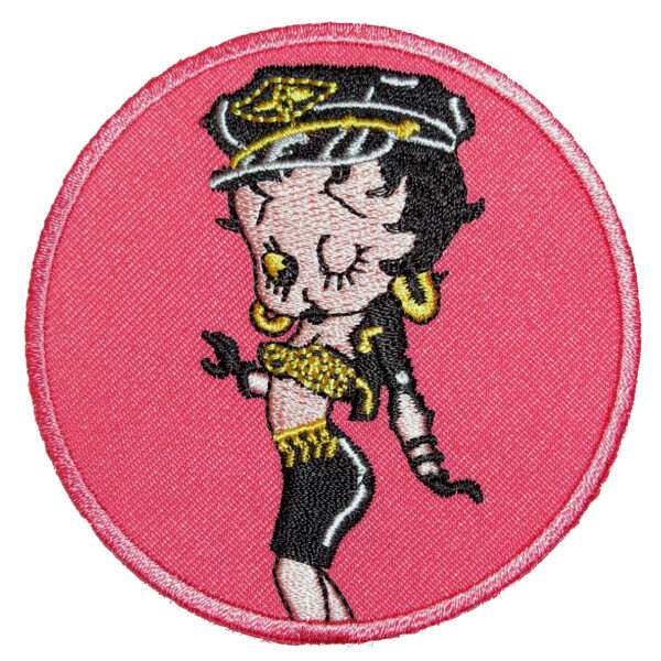 Betty Boop As Sexy Biker Chick Embroidered Biker Patch