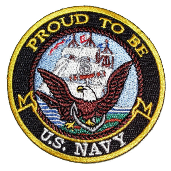 Patriotic Proud To Be US Navy Embroidered Biker Patch