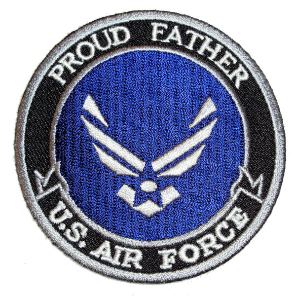 Patriotic Proud Father US Air Force Embroidered Biker Patch