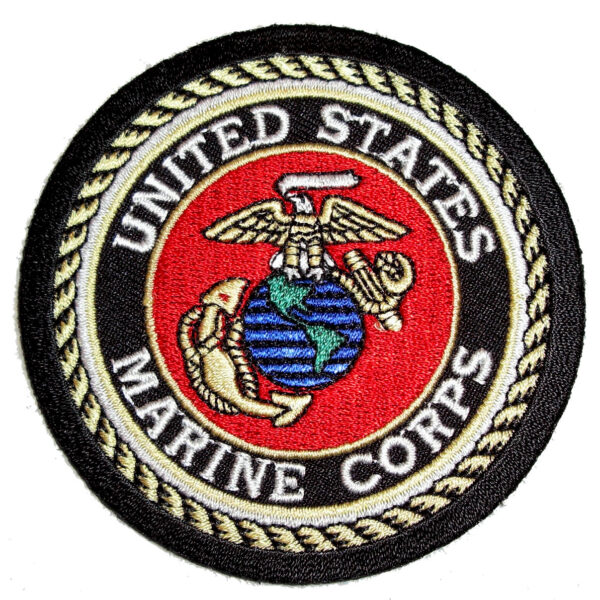 Patriotic US Marine Corps Embroidered Biker Patch