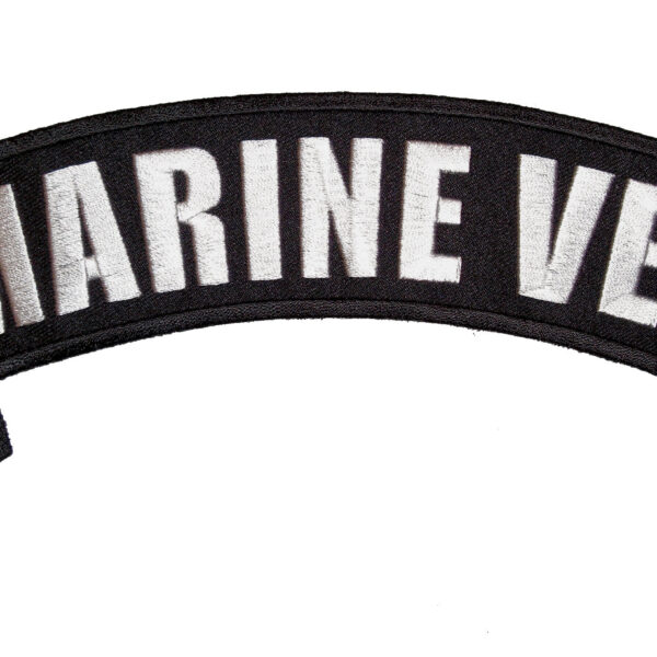Patriotic Marine Vet American Flag Rocker Biker Patch