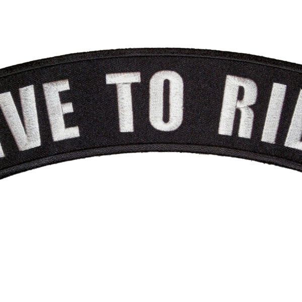 Patriotic Live To Ride American Flag Rocker Biker Patch