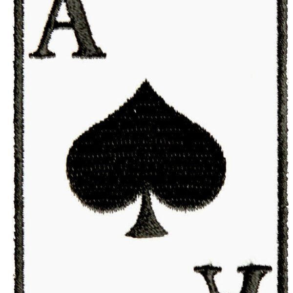 Ace Of Spades Playing Card Embroidered Biker Patch