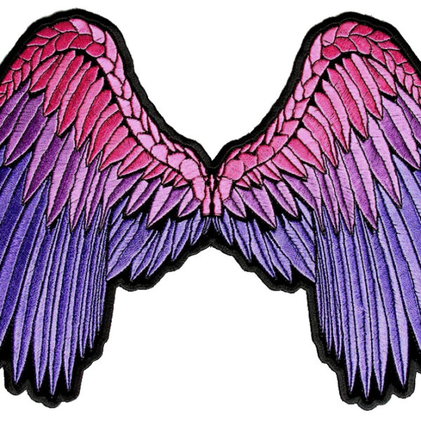 Sexy Pink, Purple Angel Wings Lady Rider Lady Biker Patch