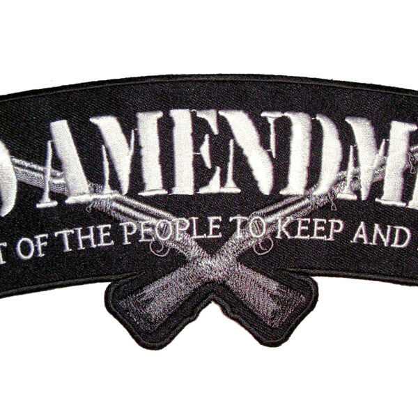 Patriotic 2nd Amendment Gun Rights Rocker Biker Patch