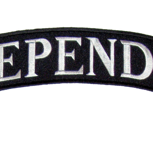 Patriotic Independent Embroidered Rocker Biker Patch