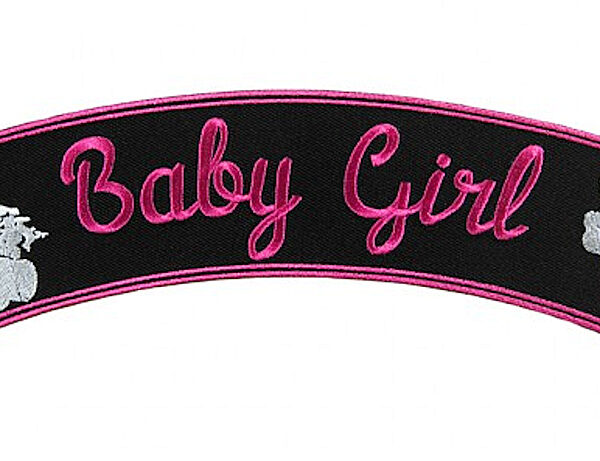 Baby Girl W Pink And White Flowers Lady Biker Rocker Patch