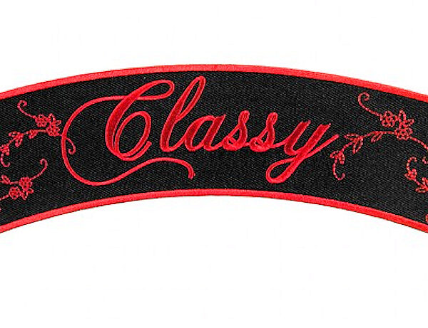 Sexy Classy W Flowers Embroidered Lady Biker Rocker Patch