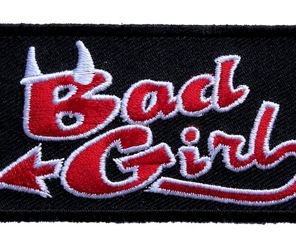 Bad Girl Devil Horns Lady Rider Embroidered Biker Patch
