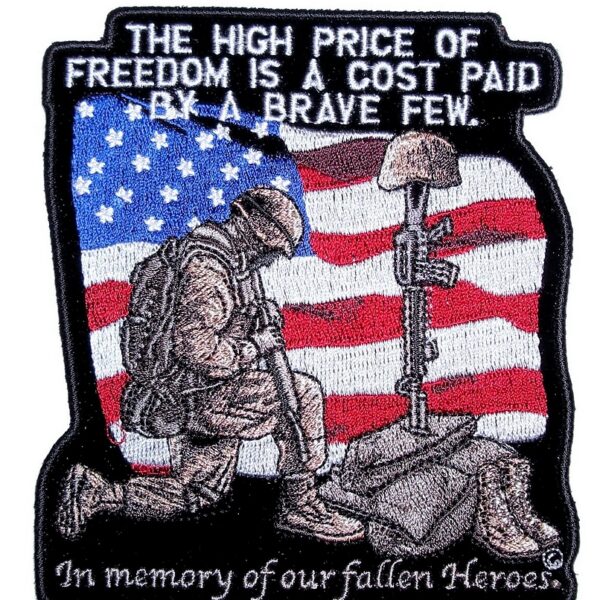 High Price Of Freedom Patriotic Embroidered Biker Patch